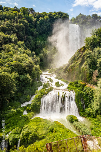 View of the Marmore Falls  Terni - Italy