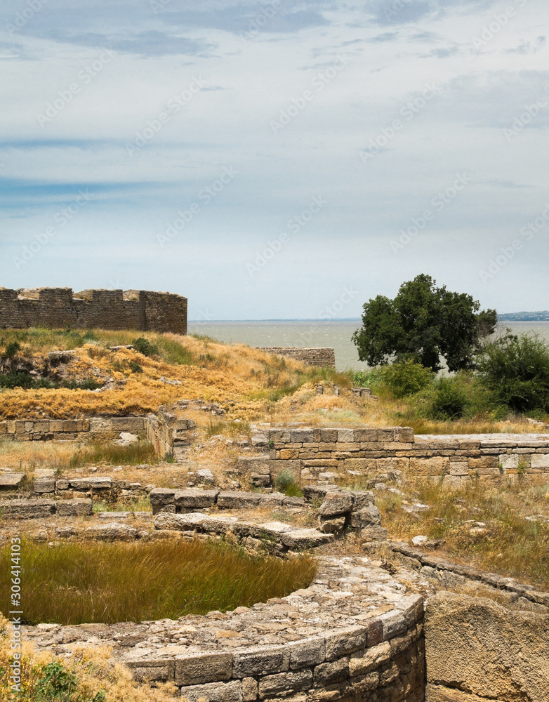 Ruins of the ancient Greek city Tyras in Ukraine.