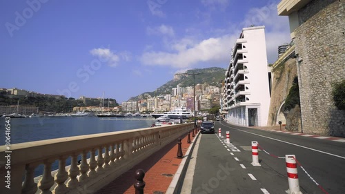 Monaco city summer Houses, historical buildings, streets, raods with cars in Monte Carlo photo