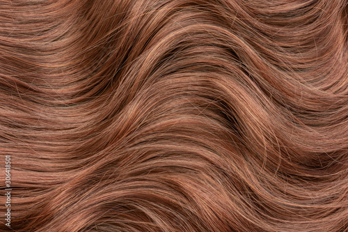 Beautiful wavy hair texture, light brown hair