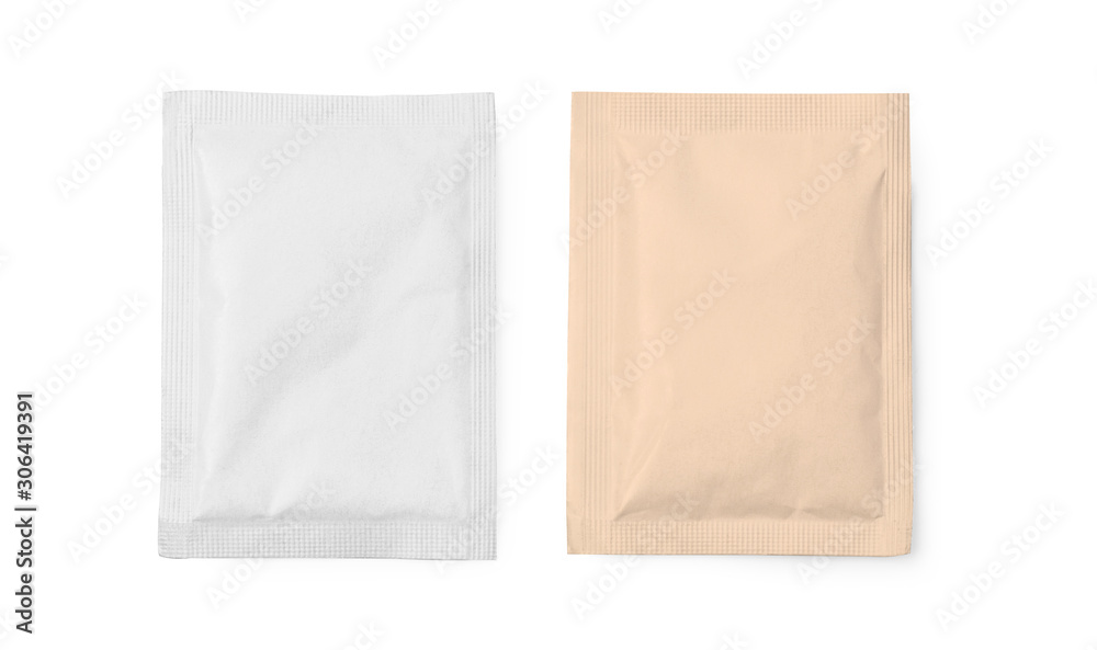 Small sugar packets isolated Small sugar packets isolated