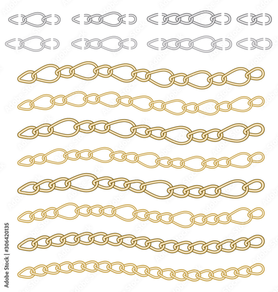 jewelry loop chain gradient brush colorable jewelry loop chain gradient brush colorable