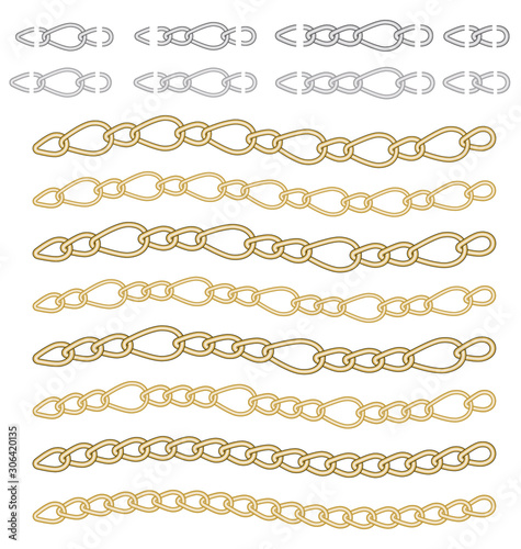 jewelry loop chain gradient brush colorable