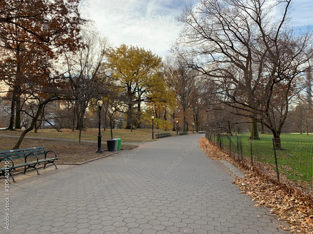 Take in the picturesque landscape of Central Park in thanksgiving day. Central Park is home to many famous attractions spread throughout its 843 acres of landscape. 