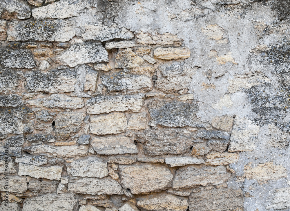 Old stone wall. Old stone wall.
