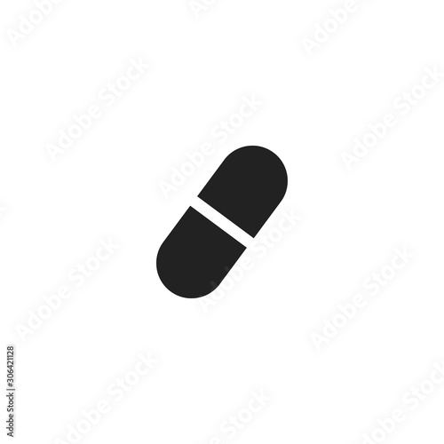 Pill icon. Medical tablet symbol. Logo design element