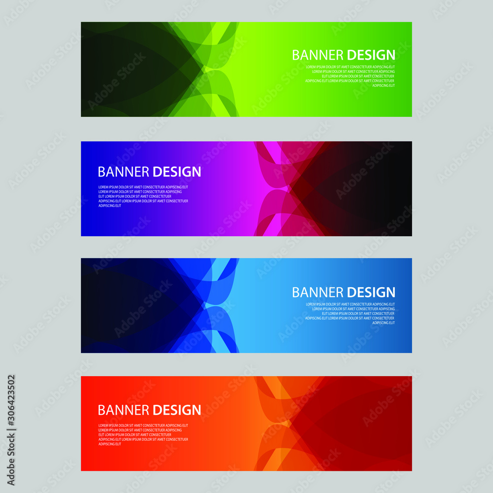 Naklejka premium Vector Abstract design banner web template