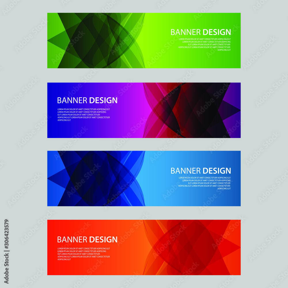 Naklejka premium Vector Abstract design banner web template