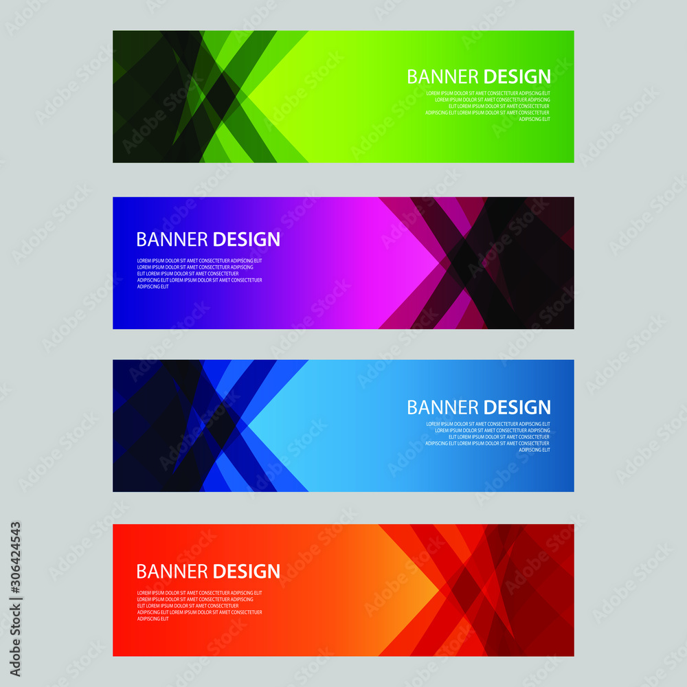 Naklejka premium Vector Abstract design banner web template