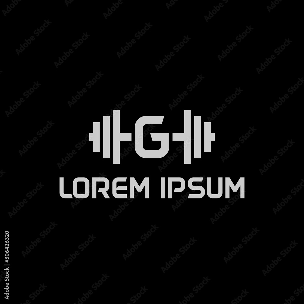 stock design vector initial letter g fitness icon logo template