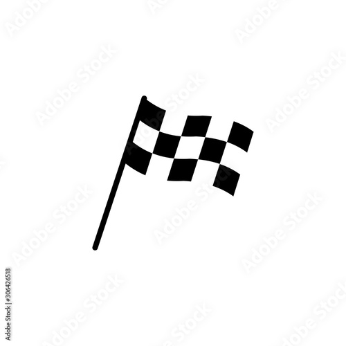 racing flag icon vector design symbol