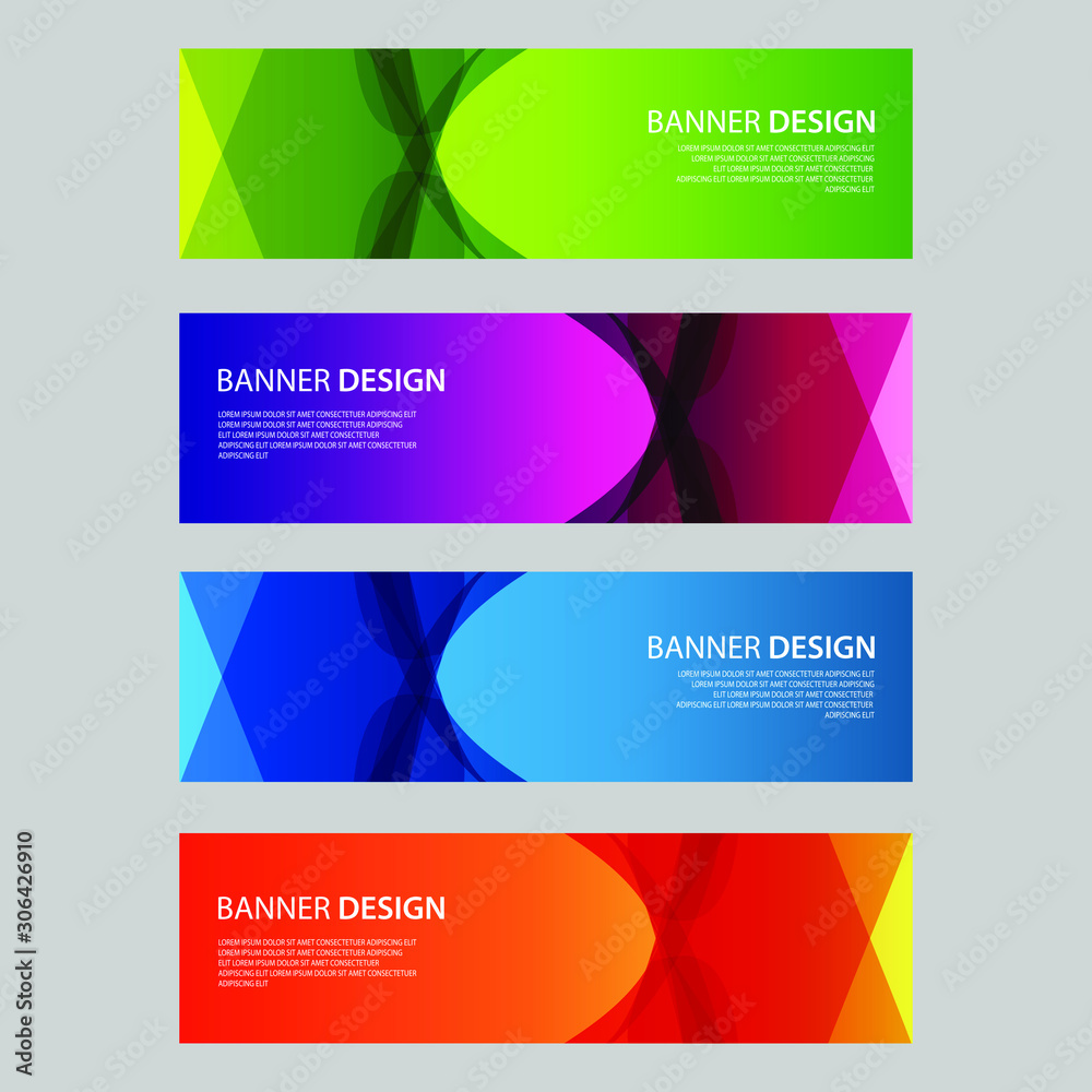 Naklejka premium Vector Abstract design banner web template