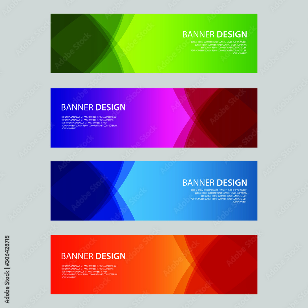 Naklejka premium Vector Abstract design banner web template