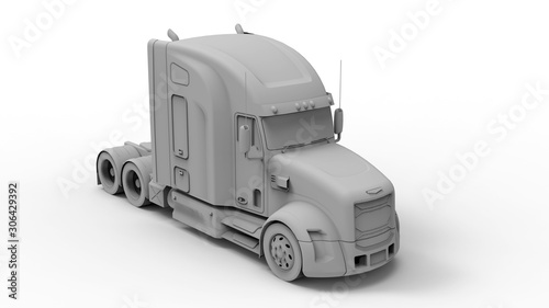 3D rendering - truck isolated on white