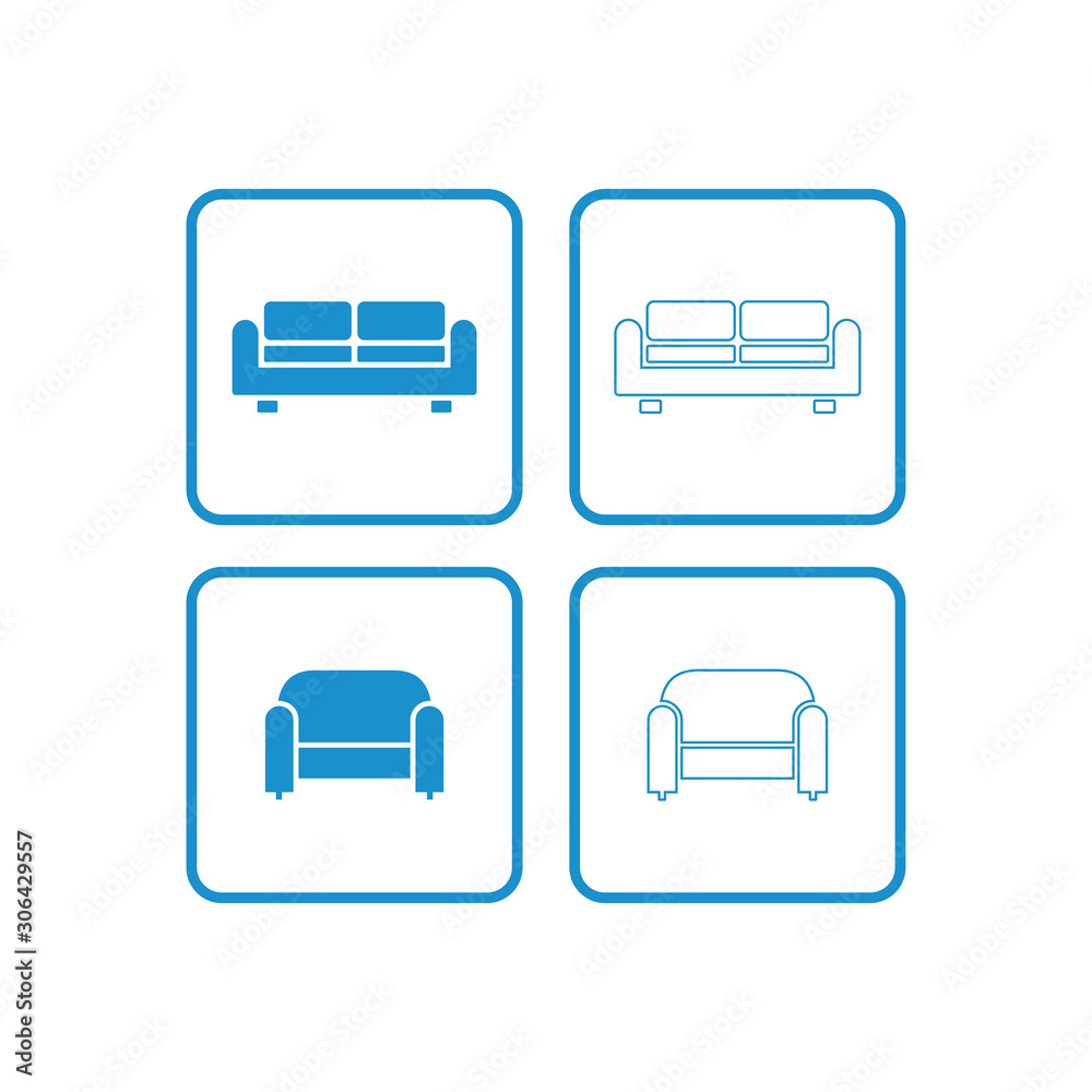 sofa icon vector design symbol
