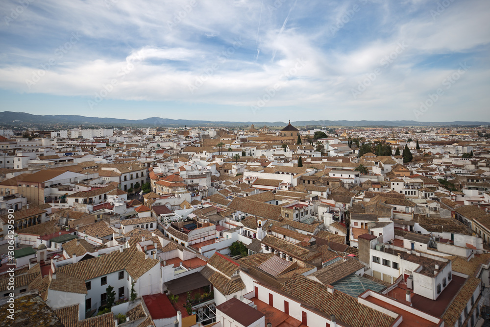 City of Cordoba view from Mezquita - Cathedral bellfry