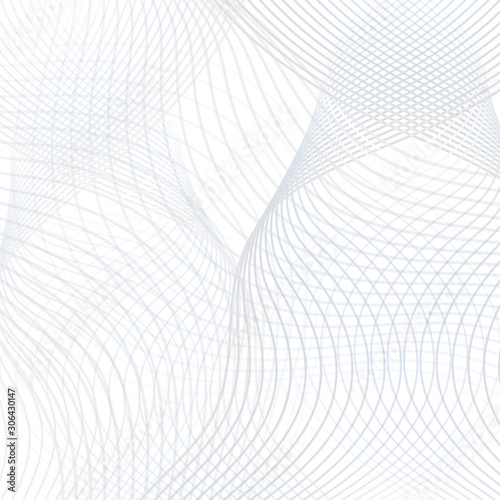 Light gray grid pattern. Abstract modern background. Technology thin undulating curves.Vector wavy line art concept for industrial design. Futuristic intersecting lines. EPS10 illustration