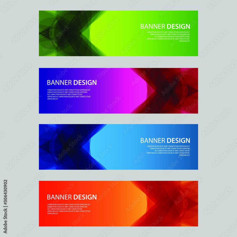 Naklejka premium Vector Abstract design banner web template