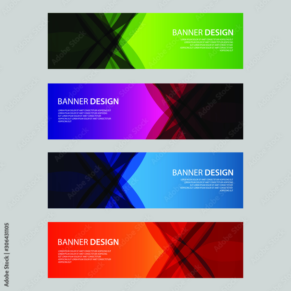 Naklejka premium Vector Abstract design banner web template