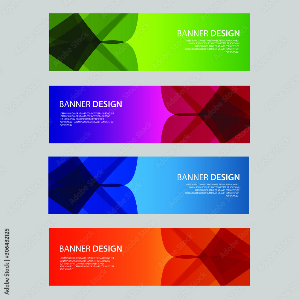 Naklejka premium Vector Abstract design banner web template