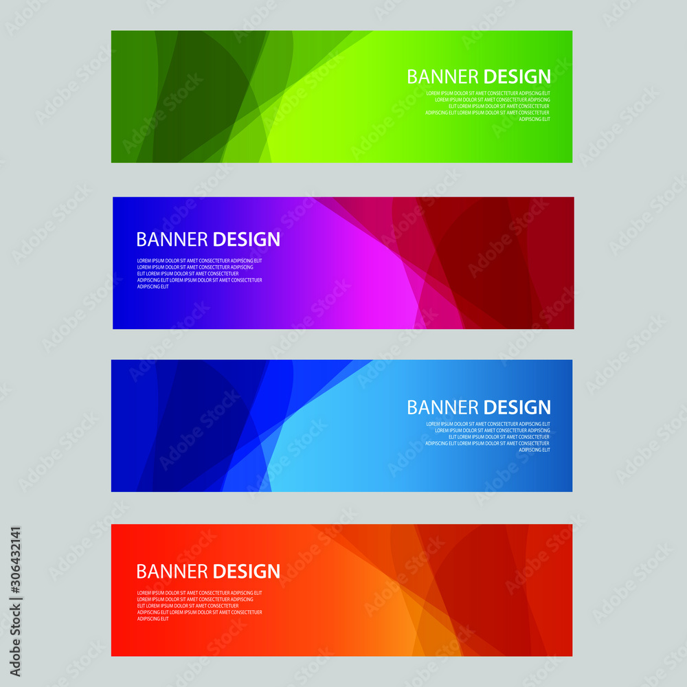 Naklejka premium Vector Abstract design banner web template
