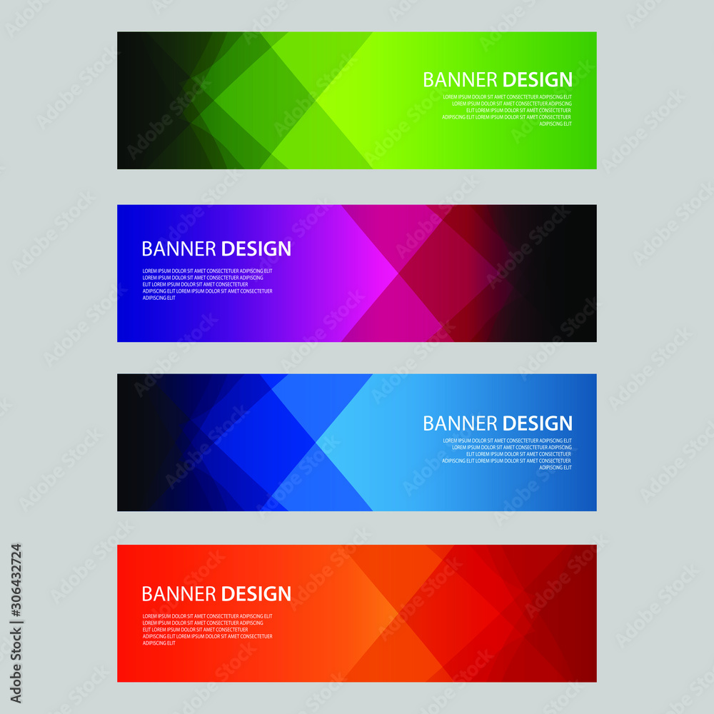 Naklejka premium Vector Abstract design banner web template