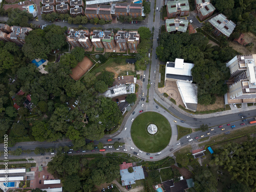 Cenital Photo of roundpoint from Ibague city in colombia photo