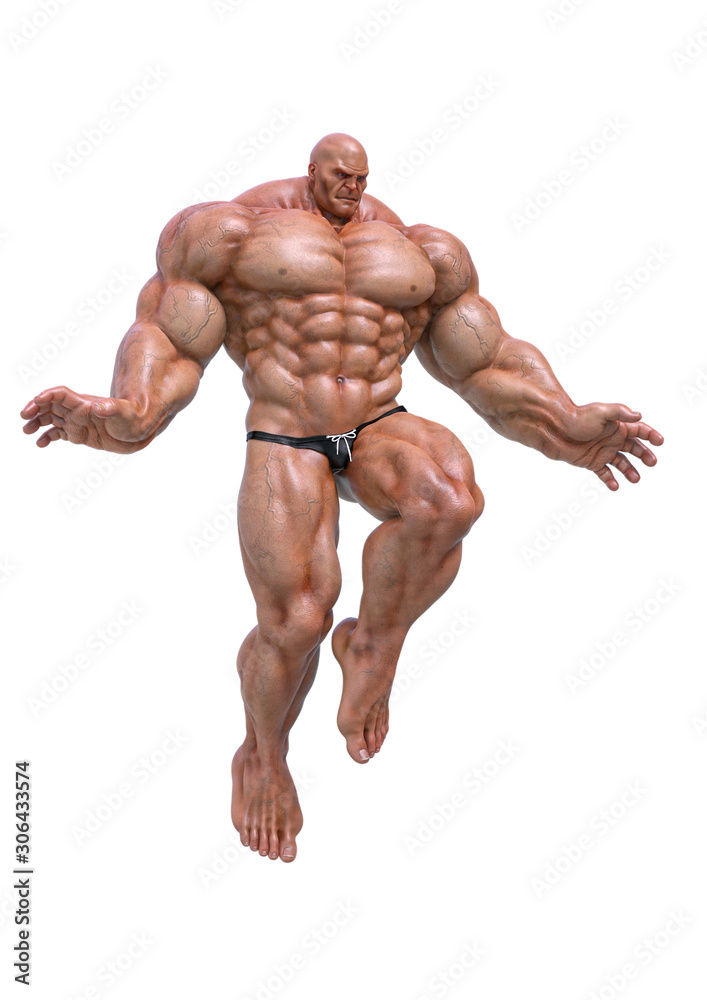 bodybuilder man super hero pose two bodybuilder man super hero pose two