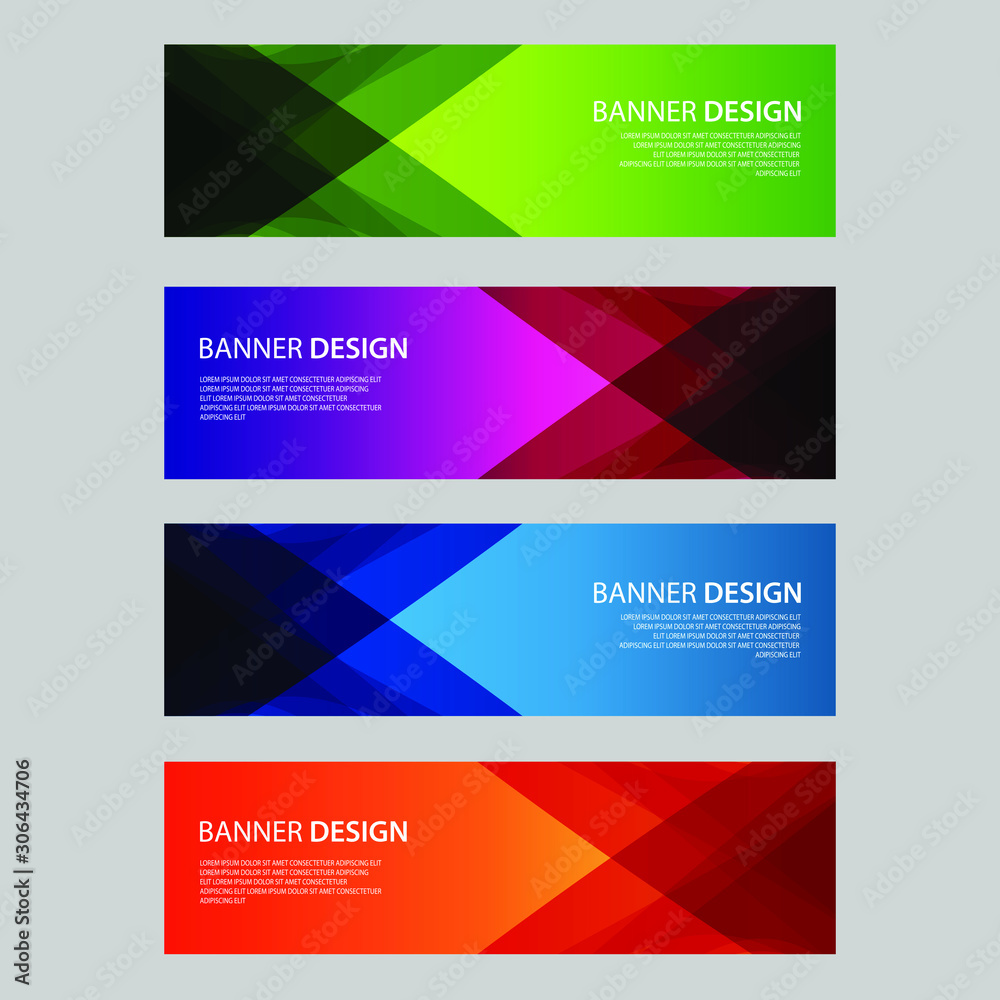 Naklejka premium Vector Abstract design banner web template