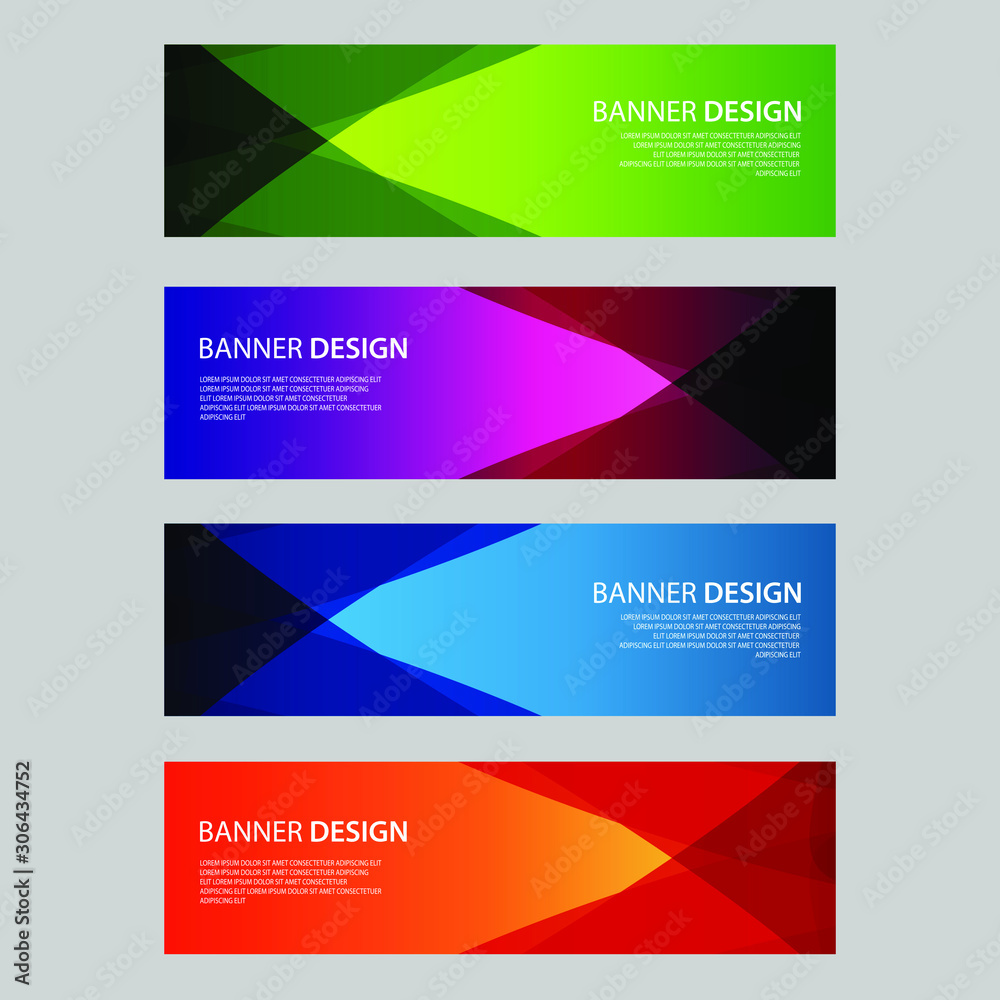 Naklejka premium Vector Abstract design banner web template