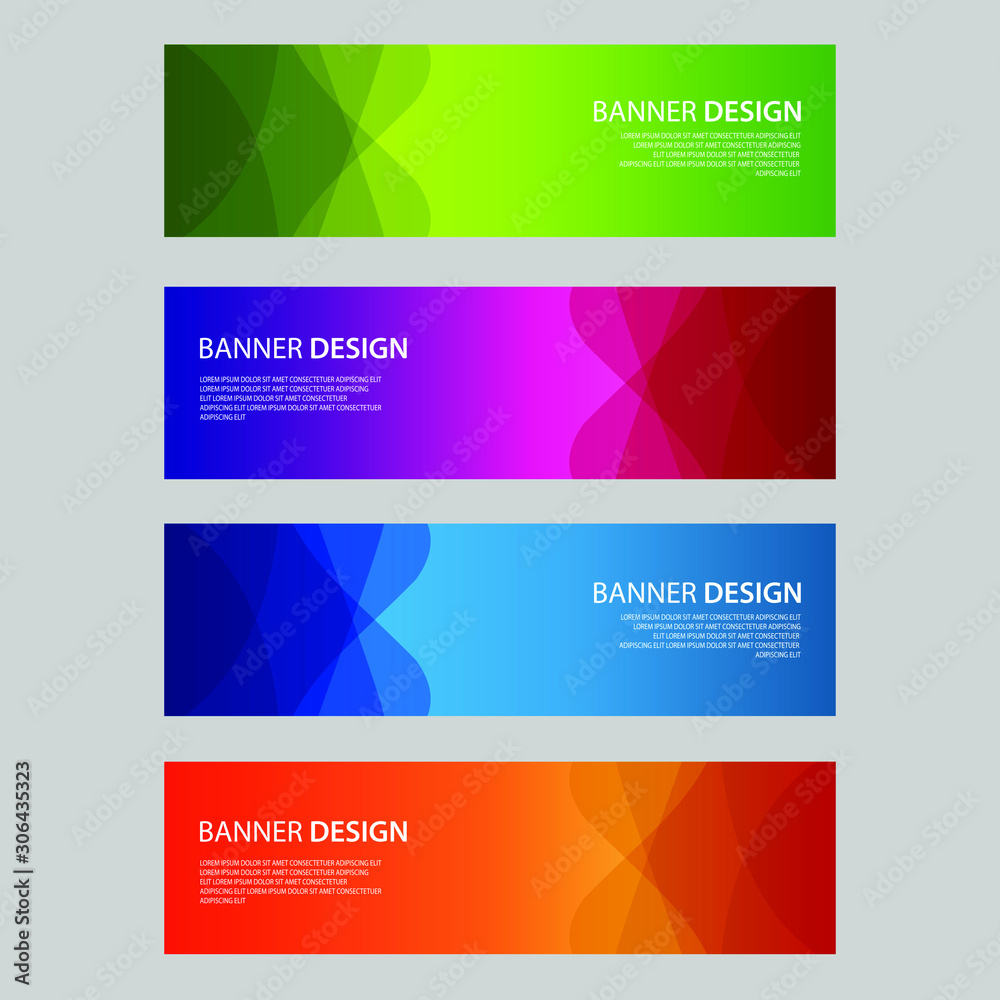 Naklejka premium Vector Abstract design banner web template