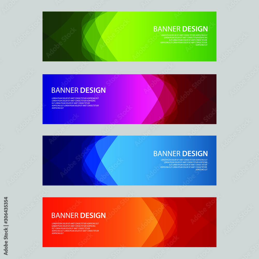 Naklejka premium Vector Abstract design banner web template