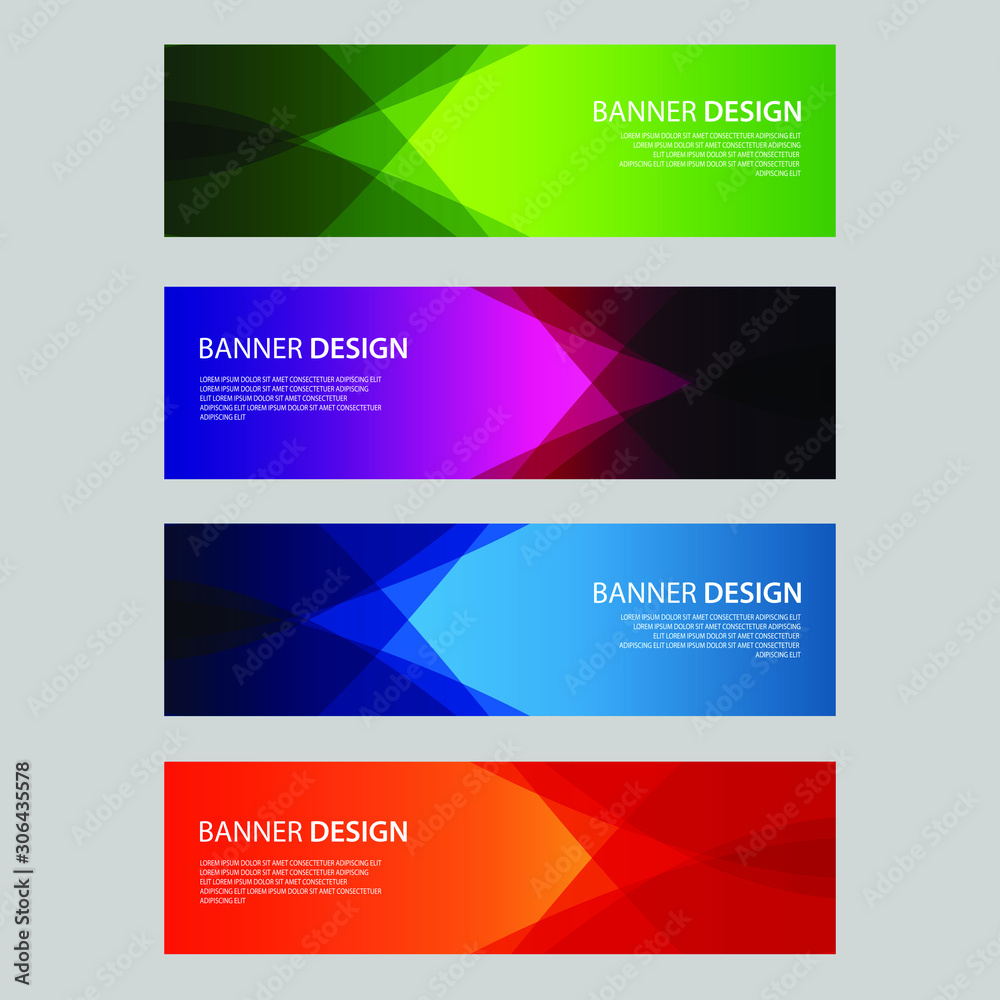 Naklejka premium Vector Abstract design banner web template