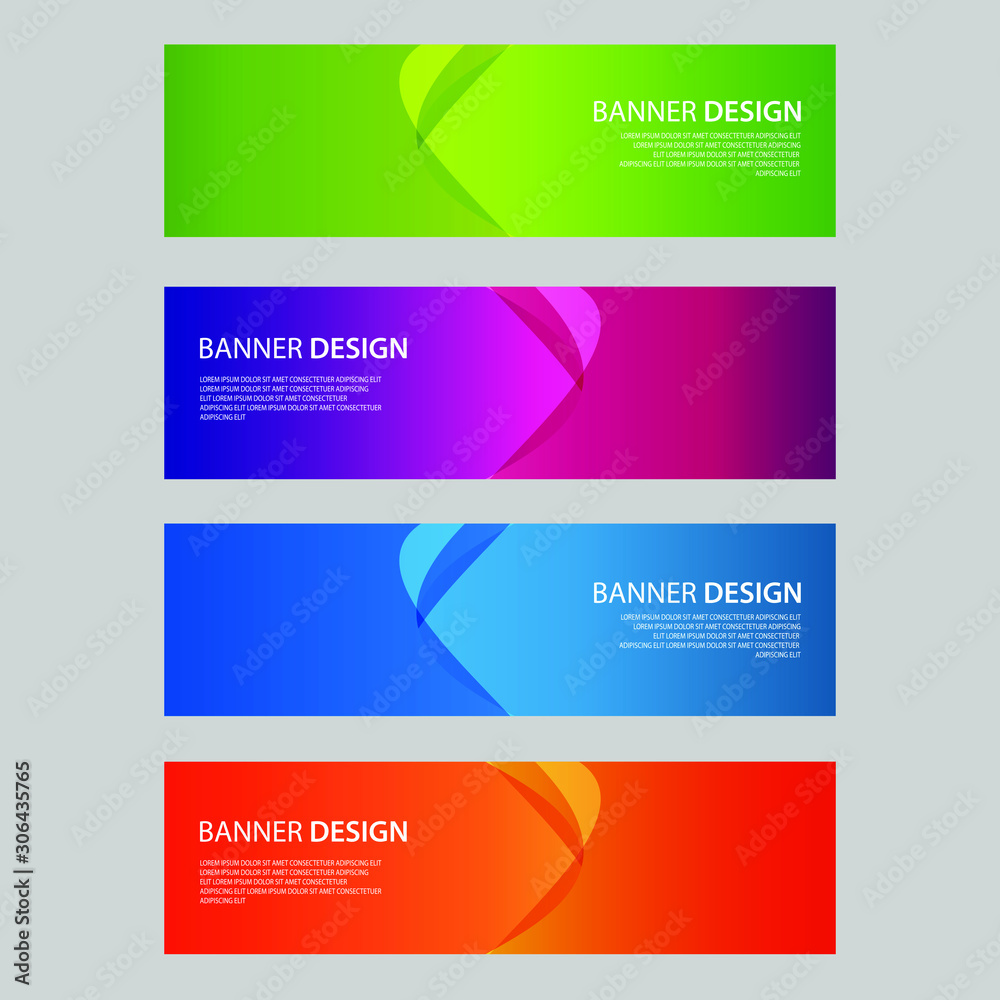 Naklejka premium Vector Abstract design banner web template