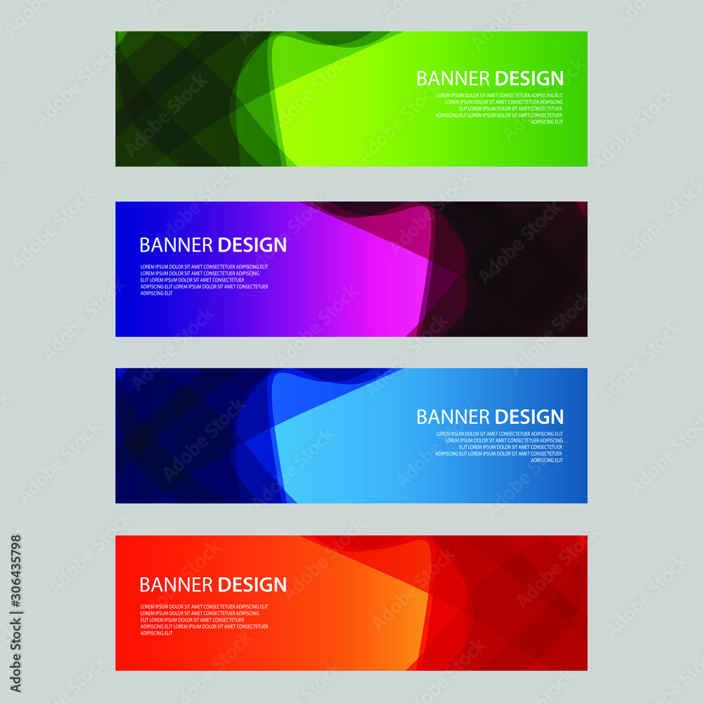 Naklejka premium Vector Abstract design banner web template