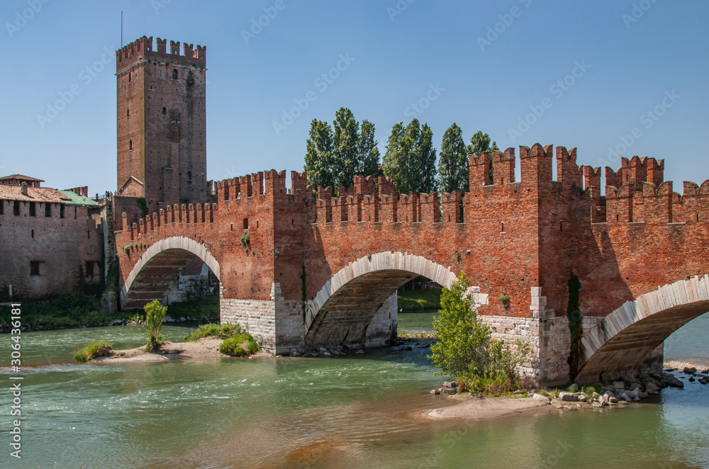 Ponte di Castelvecchio, Verona, Italy.