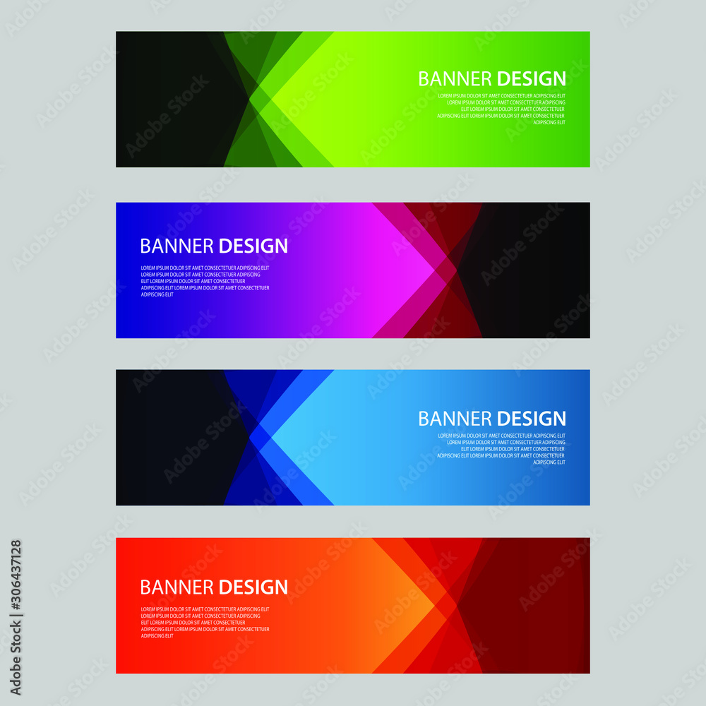 Naklejka premium Vector Abstract design banner web template