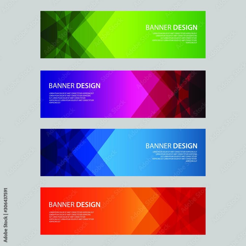 Naklejka premium Vector Abstract design banner web template