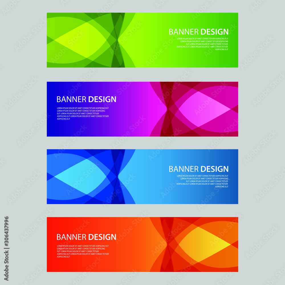 Naklejka premium Vector Abstract design banner web template