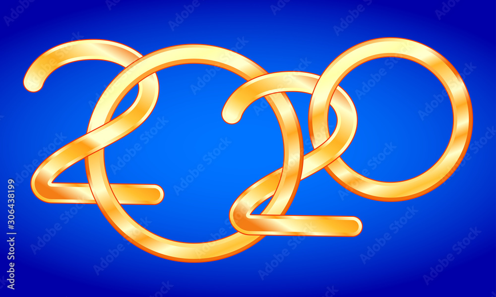 Obraz premium Abstract 2020 numbers