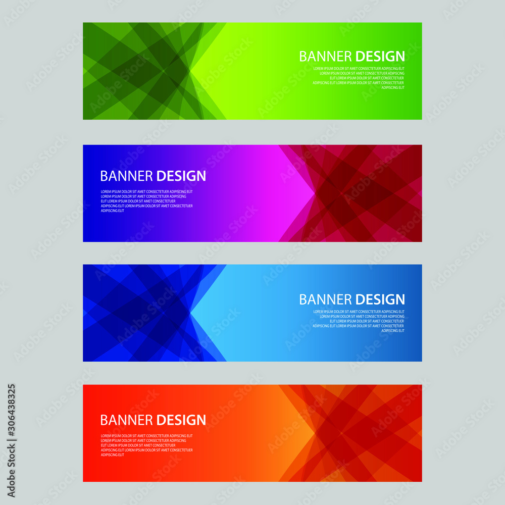 Naklejka premium Vector Abstract design banner web template
