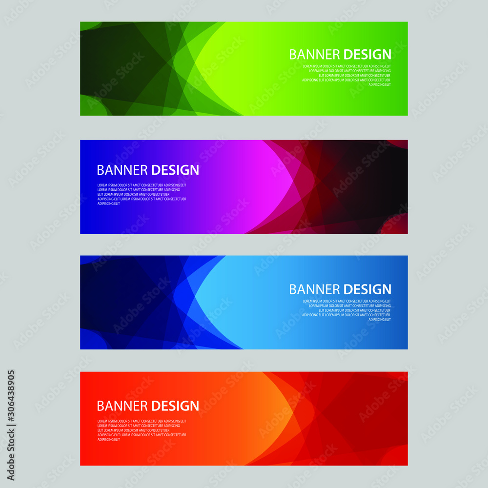 Naklejka premium Vector Abstract design banner web template
