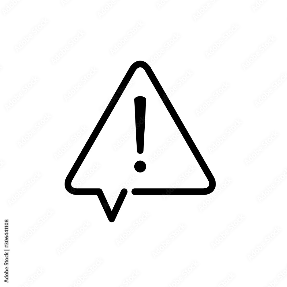 Se al De Advertencia De Peligro Icono Plano Lineal Se al Tri ngulo 