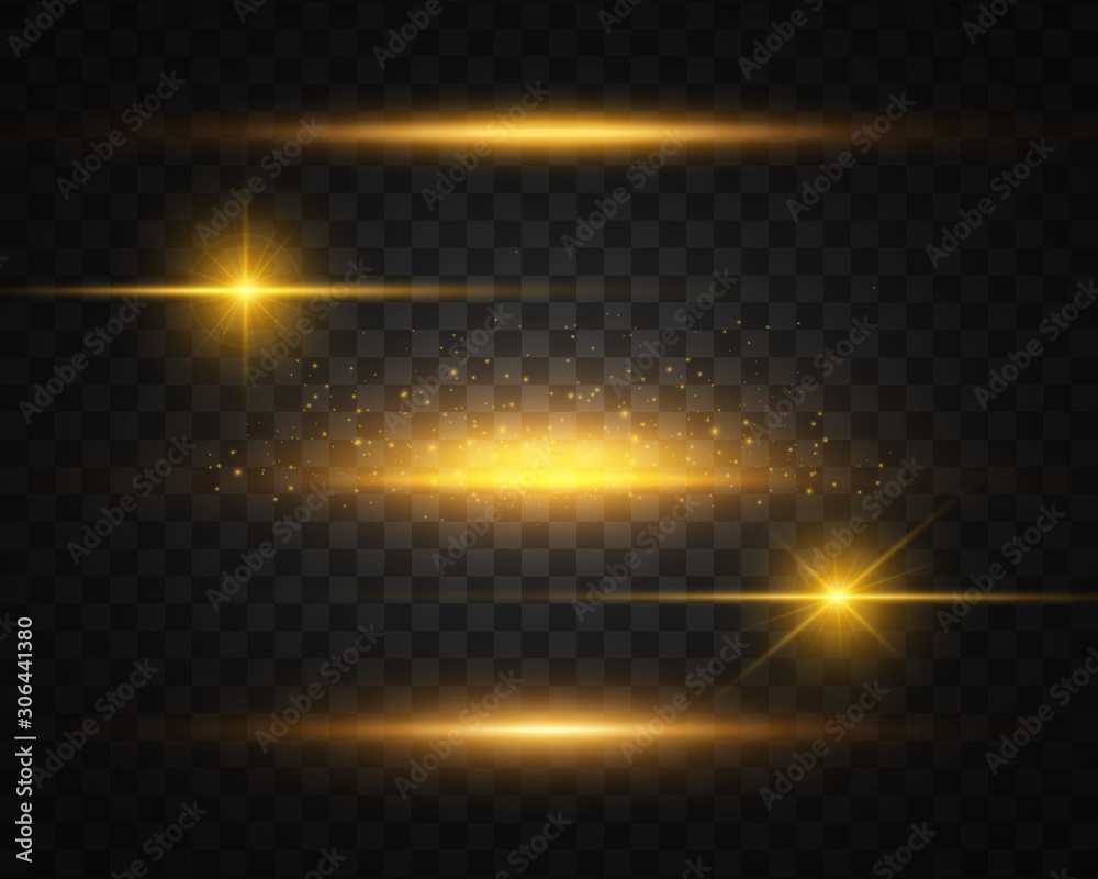 Naklejka premium Yellow glowing light