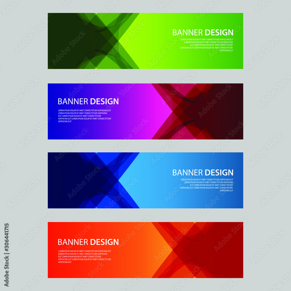 Naklejka premium Vector Abstract design banner web template