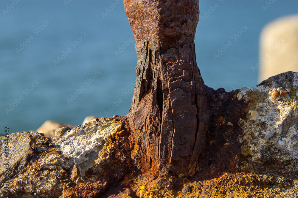 Aggressive sea water destroys metal. Aggressive sea water destroys metal.