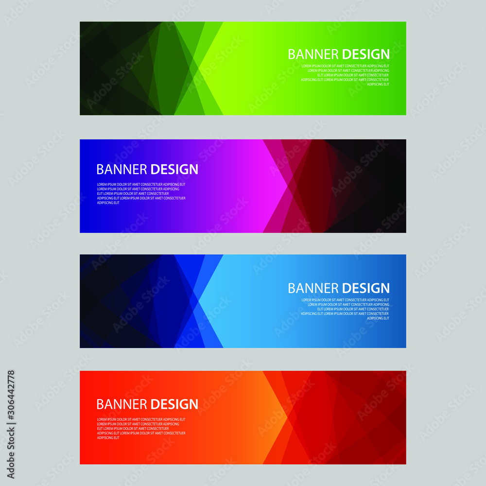Naklejka premium Vector Abstract design banner web template