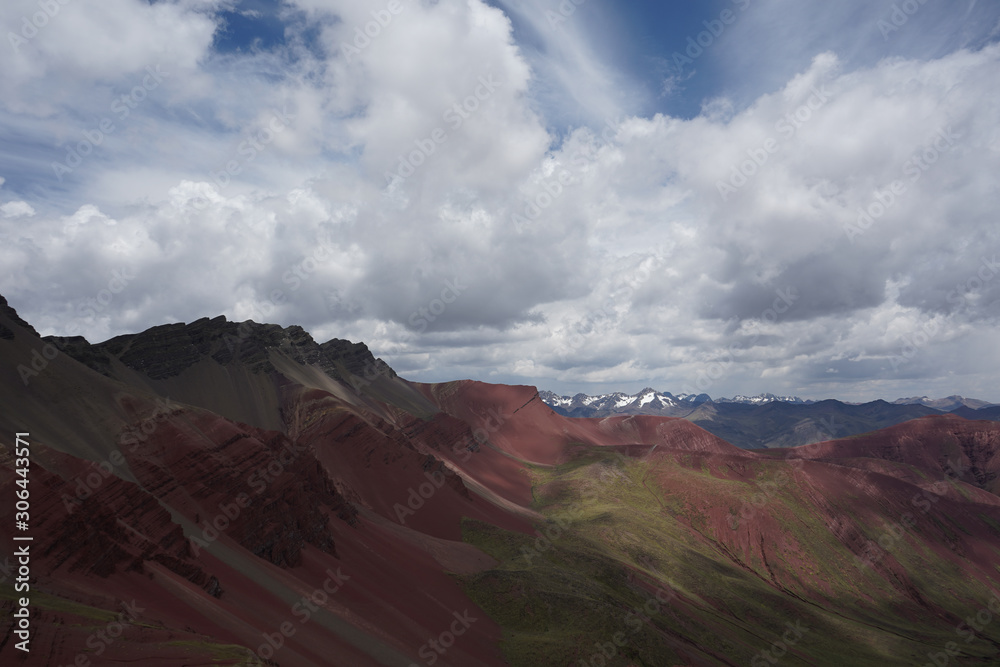 Naklejka premium valla de rojo, red valley