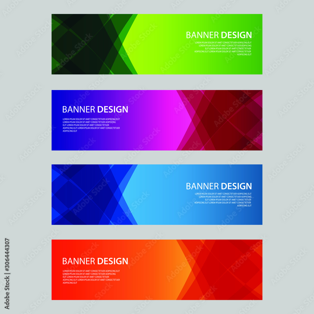 Naklejka premium Vector Abstract design banner web template