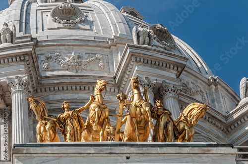  St. Paul Minnesota State Capitol with Golden Horses